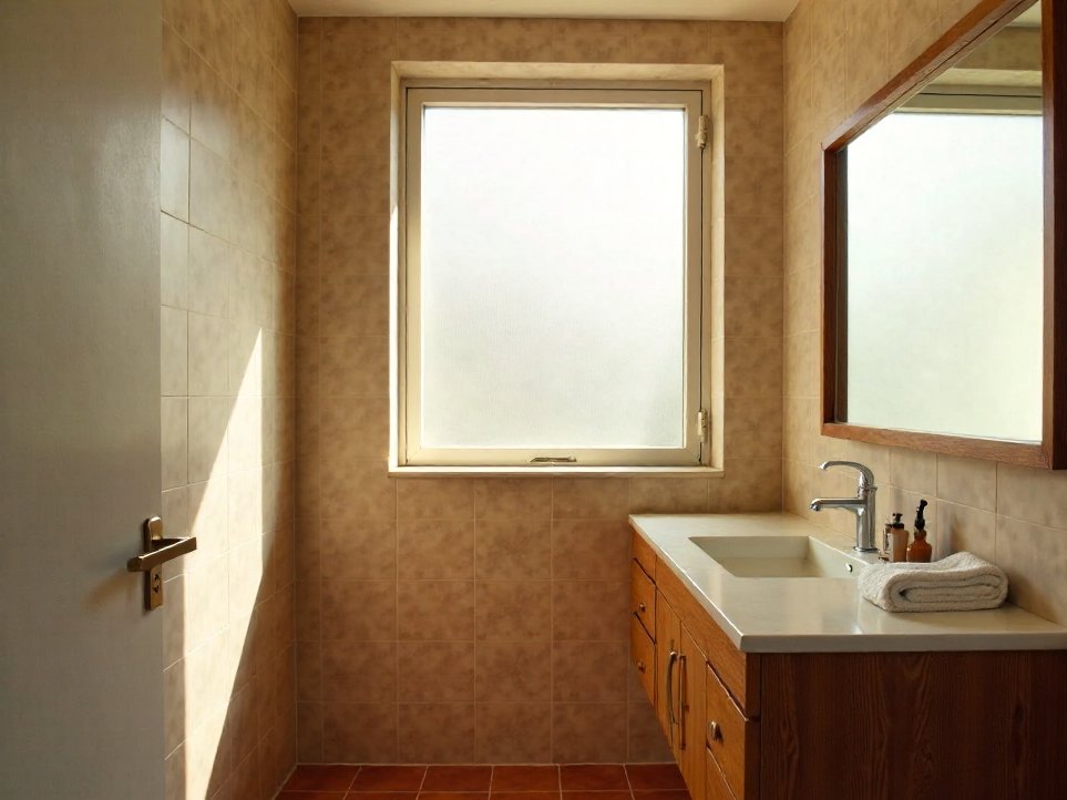 A small finished bathroom made to feel larger
