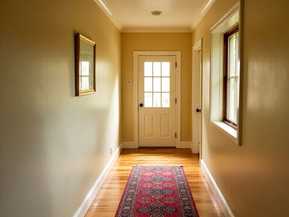 A finished hallway in a renovated Queenslander