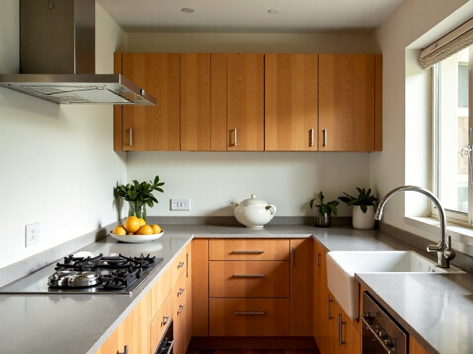 A finished Queenslander kitchen with the owners' own things in place