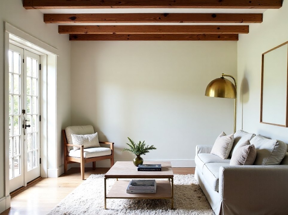 A finished Victorian terrace living room after a whole-house renovation