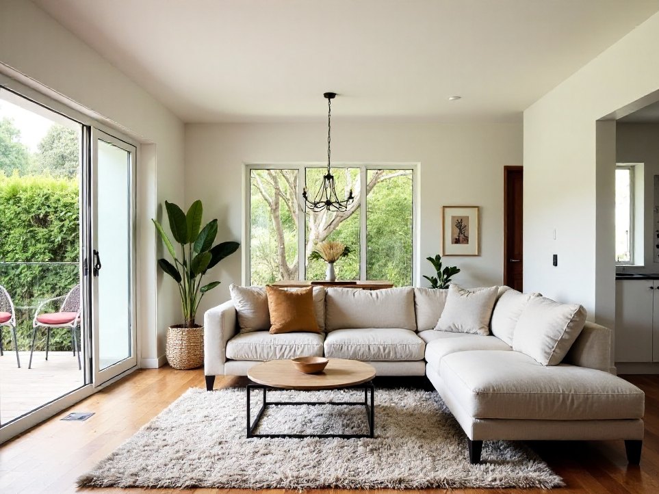 A finished interior scheme in a new-build home