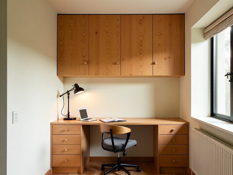 A finished study with fitted joinery