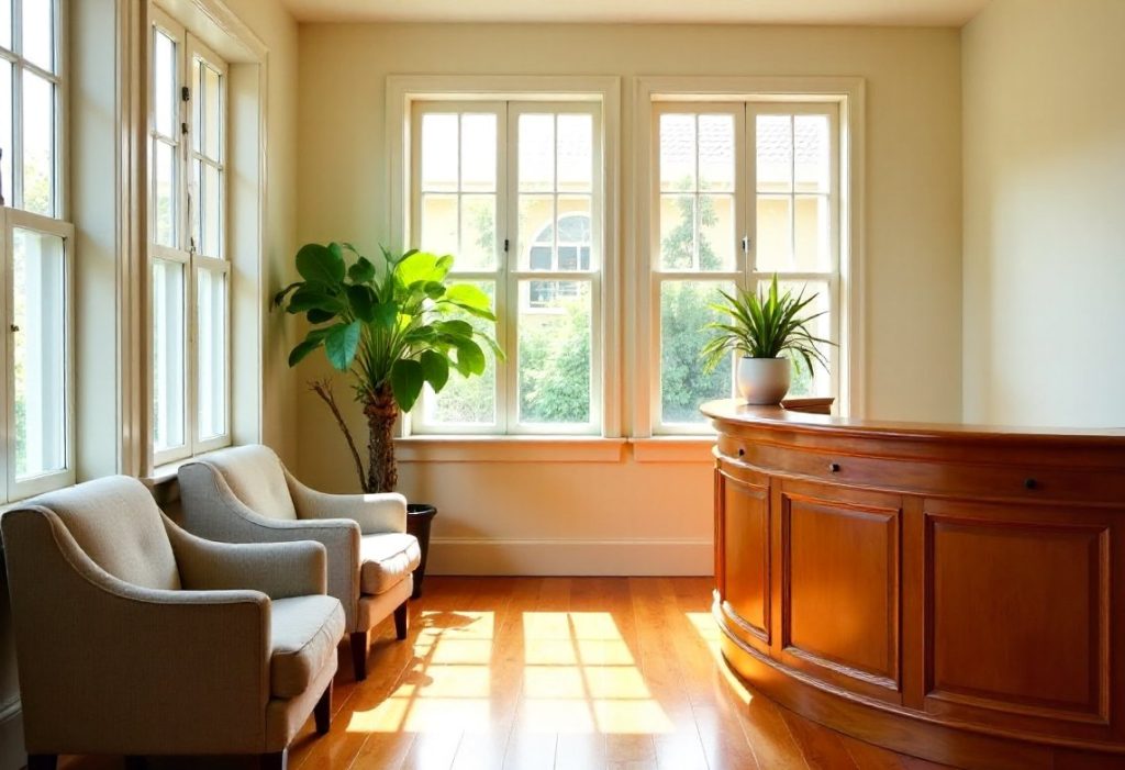 The reception of Lantern House Dental in a converted Queenslander